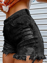 Load image into Gallery viewer, Bite Finger Printed Ripped Jeans: Blue / M
