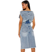 Load image into Gallery viewer, FASHION DENIM ROMPER
