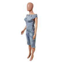 Load image into Gallery viewer, FASHION DENIM ROMPER
