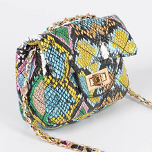 Load image into Gallery viewer, Multi Snake Quilted Mini Bag: Multicolor
