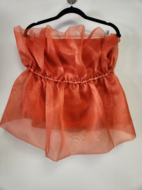 - Plus Size Organza Tulle Tube Crop Top Bodi Language for Women