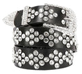 Handbag Express - Leather Rhinestone Patterned Belt - Bodi Language for Women