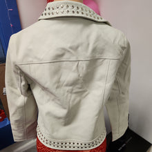 Load image into Gallery viewer, Moto Studded Jacket In White - Bodi Language for Women
