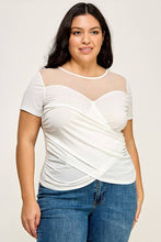 Load image into Gallery viewer, Plus Size Mesh Wrap Top - - Bodi Language for Women
