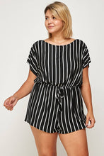 Load image into Gallery viewer, Plus Size Striped Romper - Bodi Language for Women
