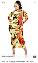 Load image into Gallery viewer, Plus Swirl Midi Dress - Bodi Language for Women
