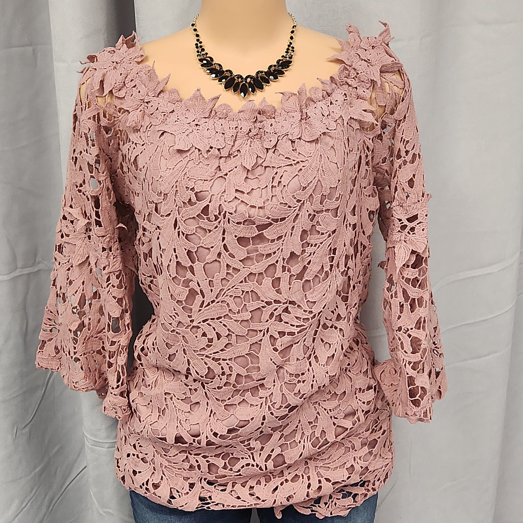 Plus lace detail top - Bodi Language for Women