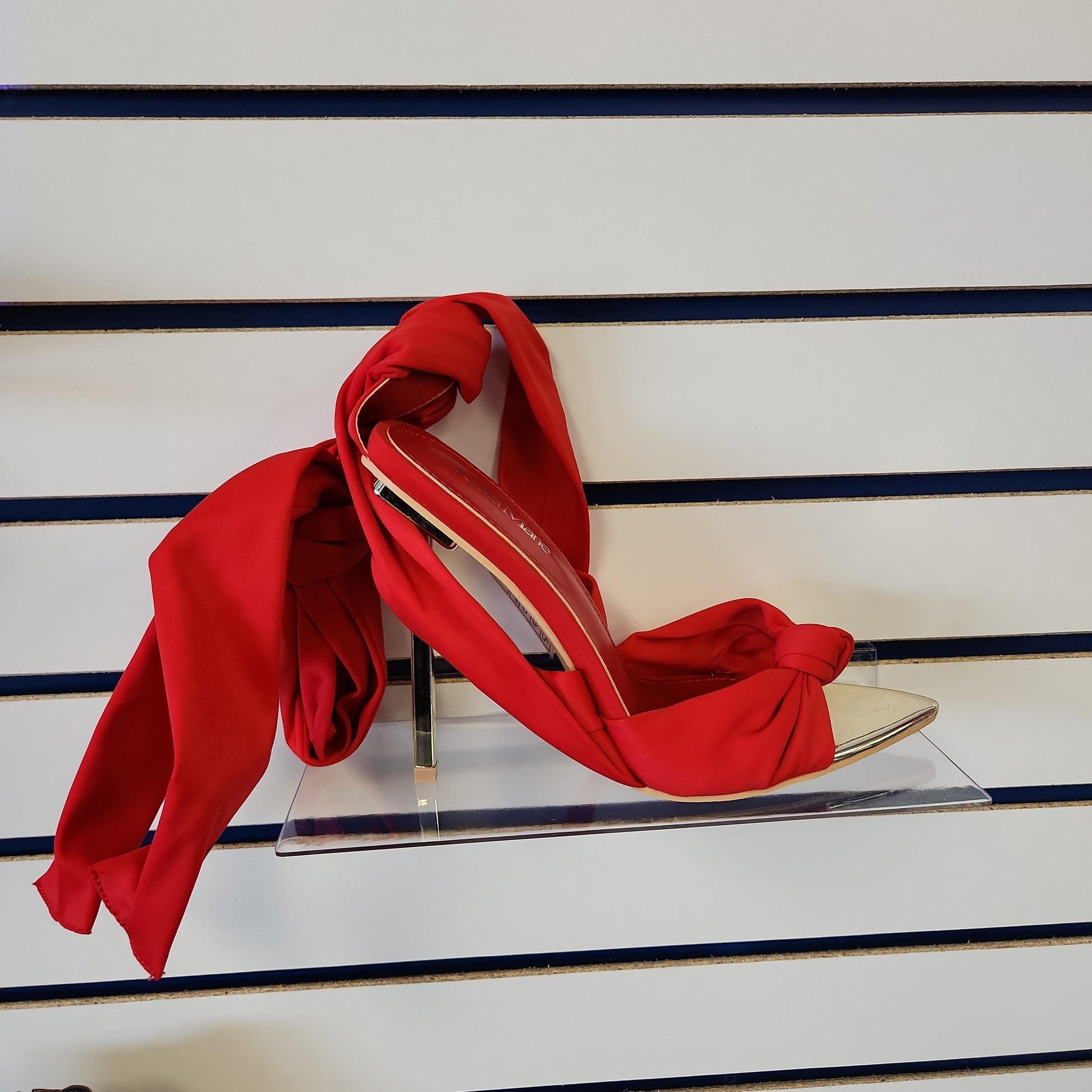 Red Calf Wrap High Heel - Bodi Language for Women